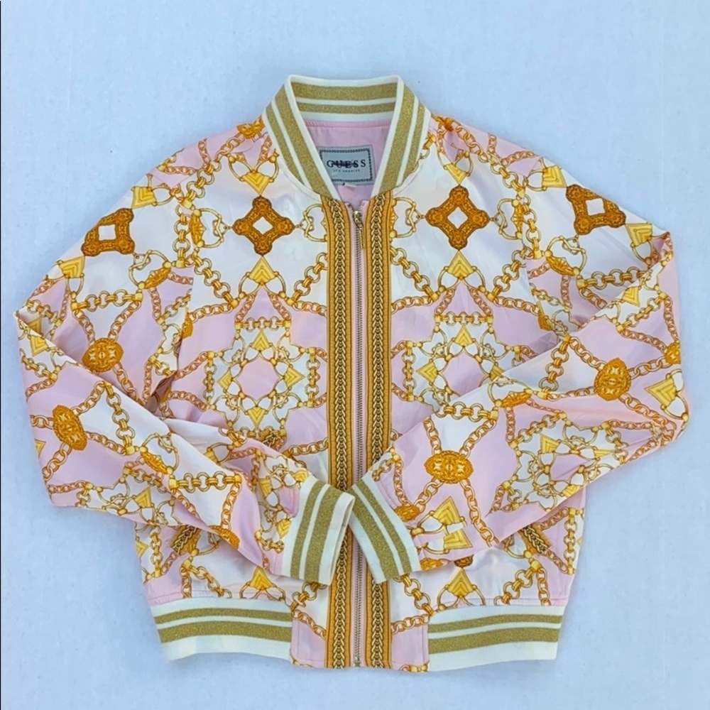 NEW GUESS Rae Printed Bomber Jacket SZ S - Picture 8 of 11